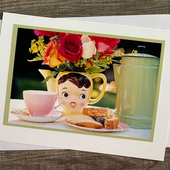 Six beautiful Miss Cutie Pie Teapot 5x7 photo greeting cards - Picture 4 of 6